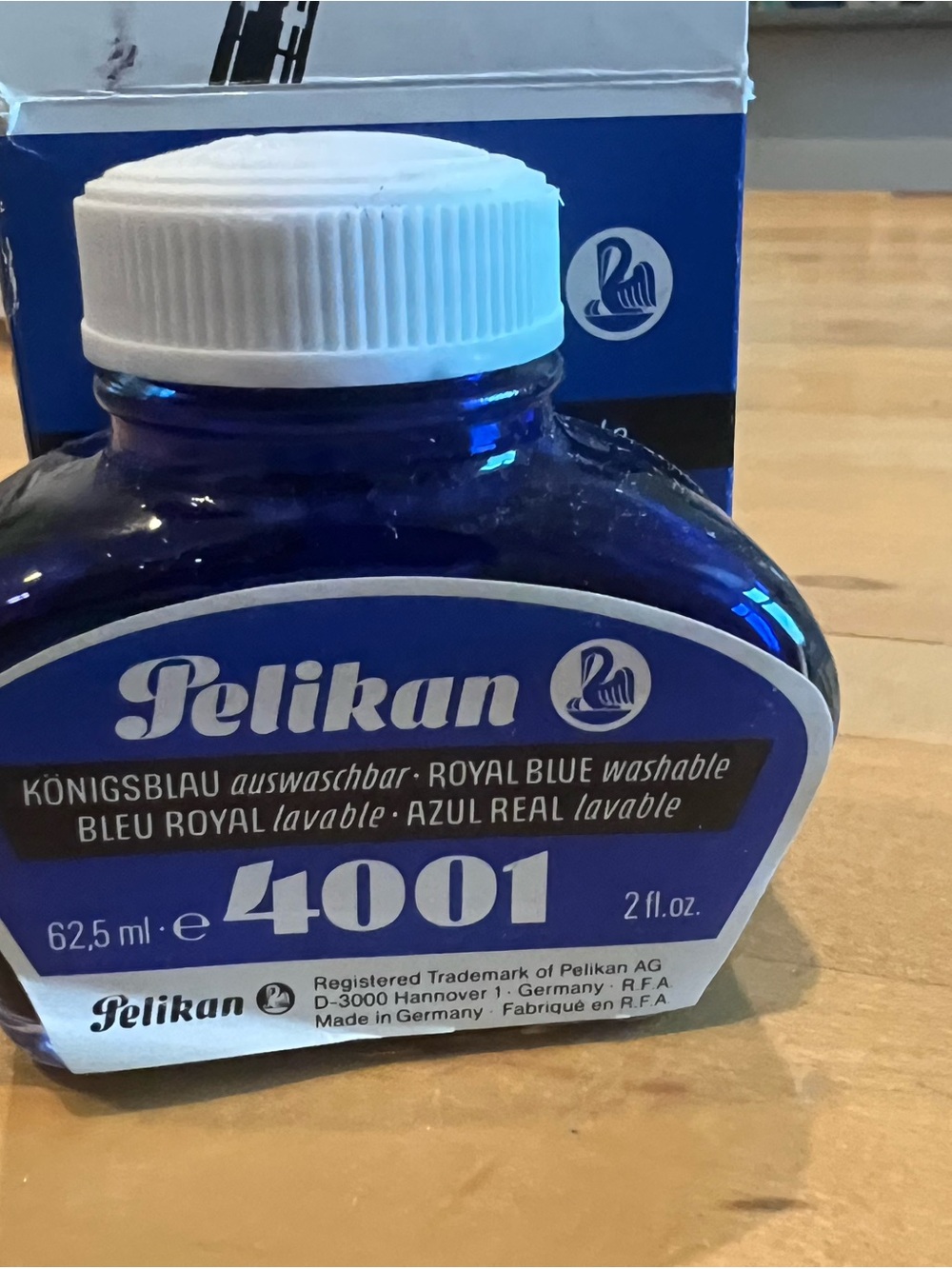Pelikan 4001 Royal Blue Washable Fountain Pen Ink - 62.5 ml